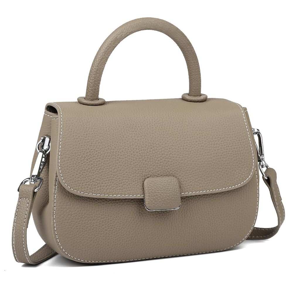 8777 Leather Shoulder Bag, Mini Top Handle Handbag, Crossbody Bag , Small